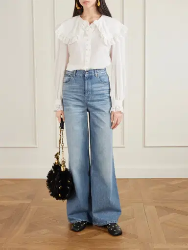 Chloé Organic High-rise Wide-leg Jeans | Thumbnail 2 Chloé Organic High-rise Wide-leg Jeans | Thumbnail 2