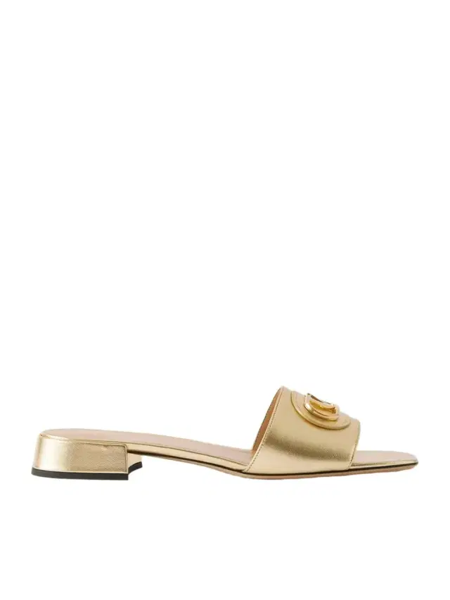 Vlogo Metallic Leather Mules Vlogo Metallic Leather Mules