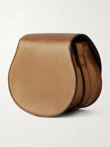 Chloé Marcie Metallic Crinkled-leather Shoulder Bag | Thumbnail 4 Chloé Marcie Metallic Crinkled-leather Shoulder Bag | Thumbnail 4