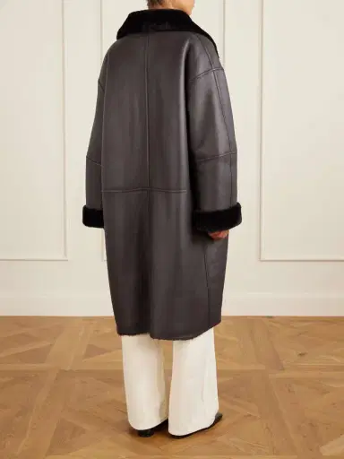 TOTEME Paneled Shearling Coat | Thumbnail 4 TOTEME Paneled Shearling Coat | Thumbnail 4