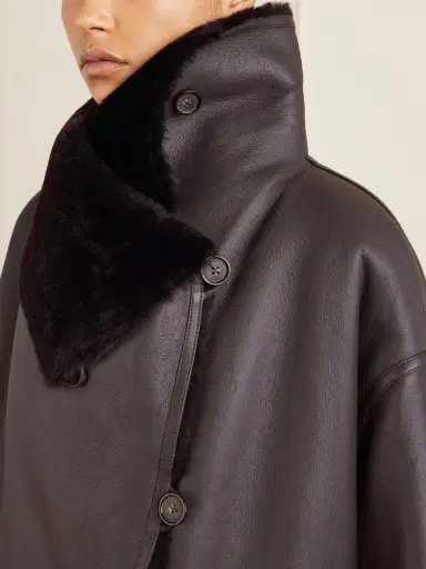 TOTEME Paneled Shearling Coat | Thumbnail 5 TOTEME Paneled Shearling Coat | Thumbnail 5