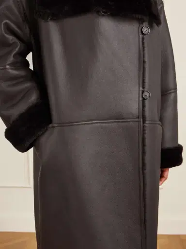 TOTEME Paneled Shearling Coat | Thumbnail 6 TOTEME Paneled Shearling Coat | Thumbnail 6
