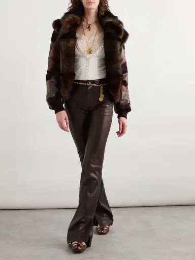 Chloé Patchwork Leather And Shearling Jacket | Thumbnail 2 Chloé Patchwork Leather And Shearling Jacket | Thumbnail 2