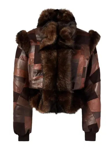 Chloé Patchwork Leather And Shearling Jacket | Thumbnail 1 Chloé Patchwork Leather And Shearling Jacket | Thumbnail 1