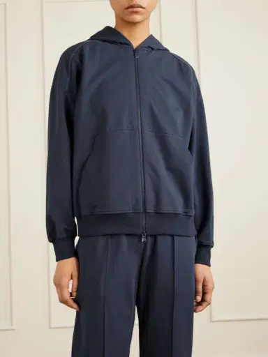 Brunello Cucinelli Cotton-blend Jersey Hoodie | Thumbnail 3 Brunello Cucinelli Cotton-blend Jersey Hoodie | Thumbnail 3