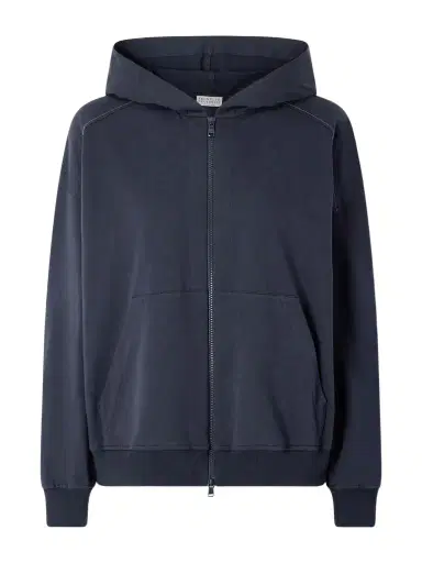 Brunello Cucinelli Cotton-blend Jersey Hoodie | Thumbnail 1 Brunello Cucinelli Cotton-blend Jersey Hoodie | Thumbnail 1