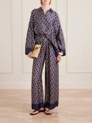 Faithfull Jensen Printed Satin Wide-leg Pants | Thumbnail 2 Faithfull Jensen Printed Satin Wide-leg Pants | Thumbnail 2