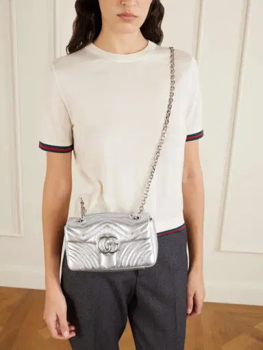 Gucci Gg Marmont Matelassé Metallic Leather Shoulder Bag | Thumbnail 3 Gucci Gg Marmont Matelassé Metallic Leather Shoulder Bag | Thumbnail 3
