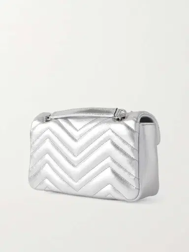 Gucci Gg Marmont Matelassé Metallic Leather Shoulder Bag | Thumbnail 4 Gucci Gg Marmont Matelassé Metallic Leather Shoulder Bag | Thumbnail 4