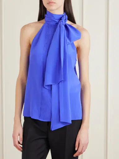 Tom Ford Pleated Silk-crepe De Chine Blouse | Thumbnail 3 Tom Ford Pleated Silk-crepe De Chine Blouse | Thumbnail 3