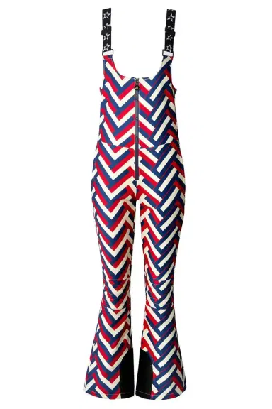 Perfect Moment JG Bib Ski Pant - Waffle Print Red | Thumbnail 1 Perfect Moment JG Bib Ski Pant - Waffle Print Red | Thumbnail 1