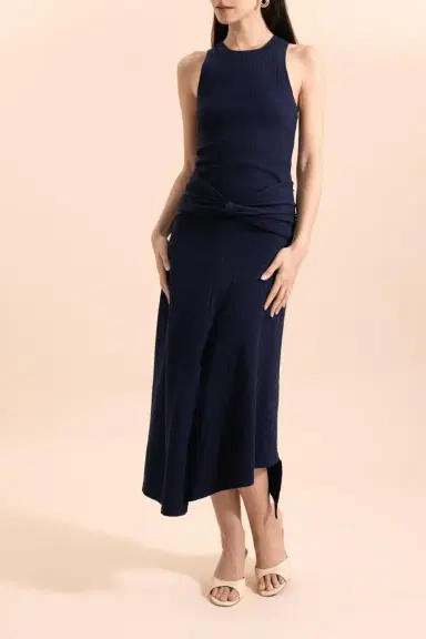 Victoria Beckham Rib Tank - Navy | Thumbnail 2 Victoria Beckham Rib Tank - Navy | Thumbnail 2