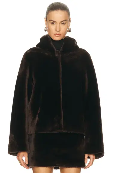 Nour Hammour Cooper Hooded Shearling Jacket | Thumbnail 2 Nour Hammour Cooper Hooded Shearling Jacket | Thumbnail 2