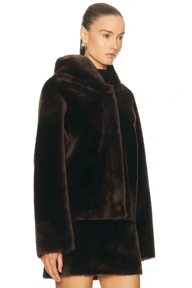 Nour Hammour Cooper Hooded Shearling Jacket | Thumbnail 3 Nour Hammour Cooper Hooded Shearling Jacket | Thumbnail 3