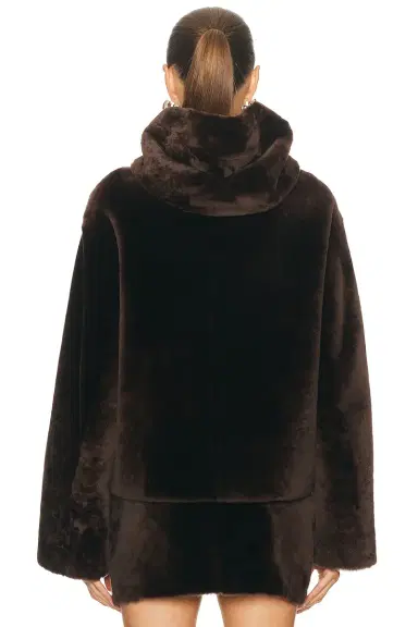 Nour Hammour Cooper Hooded Shearling Jacket | Thumbnail 4 Nour Hammour Cooper Hooded Shearling Jacket | Thumbnail 4
