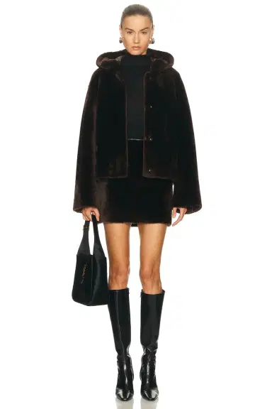 Nour Hammour Cooper Hooded Shearling Jacket | Thumbnail 5 Nour Hammour Cooper Hooded Shearling Jacket | Thumbnail 5