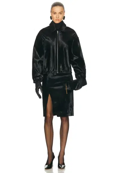 Nour Hammour Luna Ponyhair Bomber Jacket | Thumbnail 5 Nour Hammour Luna Ponyhair Bomber Jacket | Thumbnail 5