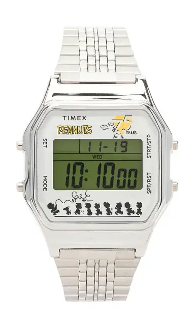 Timex Peanuts 75th Anniversary 34mm Stainless Steel Watch | Thumbnail 1 Timex Peanuts 75th Anniversary 34mm Stainless Steel Watch | Thumbnail 1