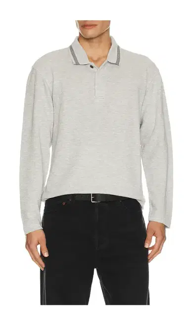 Scotch & Soda Structured Relaxed Fit Long Sleeve Polo | Thumbnail 1 Scotch & Soda Structured Relaxed Fit Long Sleeve Polo | Thumbnail 1
