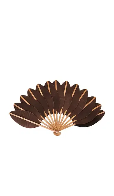 Eva Ventai Large Palmette Leather The Classic Format Fan | Thumbnail 2 Eva Ventai Large Palmette Leather The Classic Format Fan | Thumbnail 2