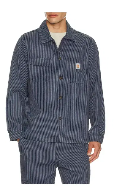 Rhythm Hickory Stripe Work Shirt | Thumbnail 1 Rhythm Hickory Stripe Work Shirt | Thumbnail 1