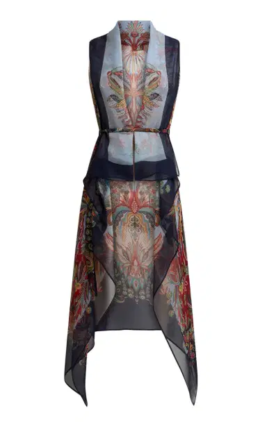 Etro Printed Silk Foulard Vest | Thumbnail 3 Etro Printed Silk Foulard Vest | Thumbnail 3