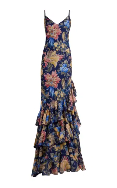 Etro Floral Ruffled Maxi Dress | Thumbnail 7 Etro Floral Ruffled Maxi Dress | Thumbnail 7