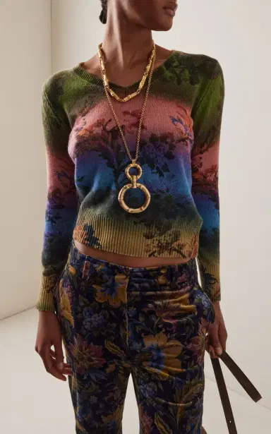 Etro Printed Wool Sweater | Thumbnail 2 Etro Printed Wool Sweater | Thumbnail 2