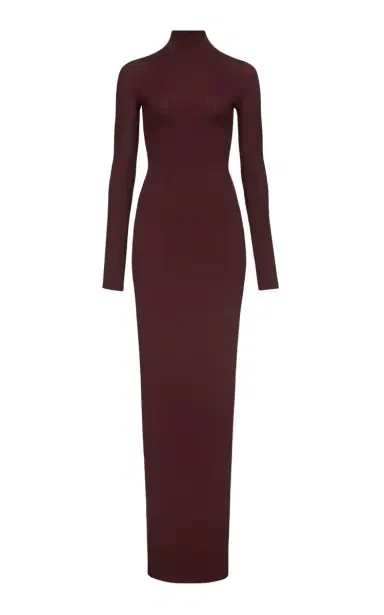 Alaïa Ruched Back Georgette Maxi Dress | Thumbnail 6 Alaïa Ruched Back Georgette Maxi Dress | Thumbnail 6