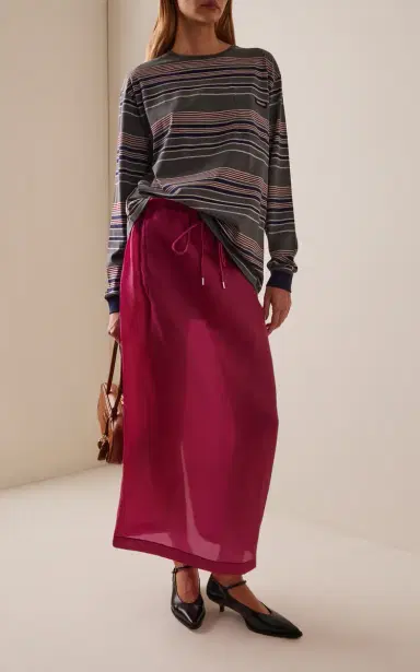 Miu Miu Striped Cotton Jersey T-Shirt | Thumbnail 2 Miu Miu Striped Cotton Jersey T-Shirt | Thumbnail 2