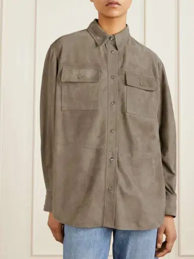 Brunello Cucinelli Suede Overshirt | Thumbnail 3 Brunello Cucinelli Suede Overshirt | Thumbnail 3