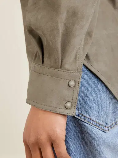 Brunello Cucinelli Suede Overshirt | Thumbnail 5 Brunello Cucinelli Suede Overshirt | Thumbnail 5