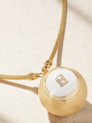 Marie Lichtenberg Magic Ball Indian 18-karat Gold, Enamel And Diamond Necklace | Thumbnail 1 Marie Lichtenberg Magic Ball Indian 18-karat Gold, Enamel And Diamond Necklace | Thumbnail 1