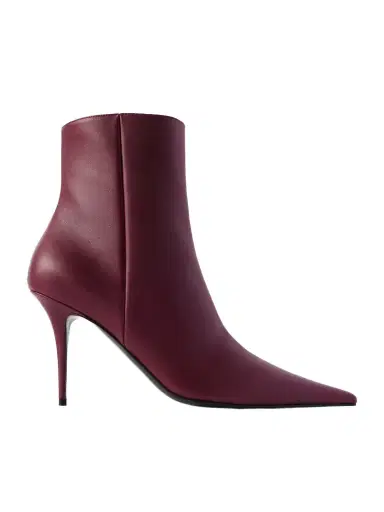 Amina Muaddi Barbara Leather Ankle Boots | Thumbnail 1 Amina Muaddi Barbara Leather Ankle Boots | Thumbnail 1