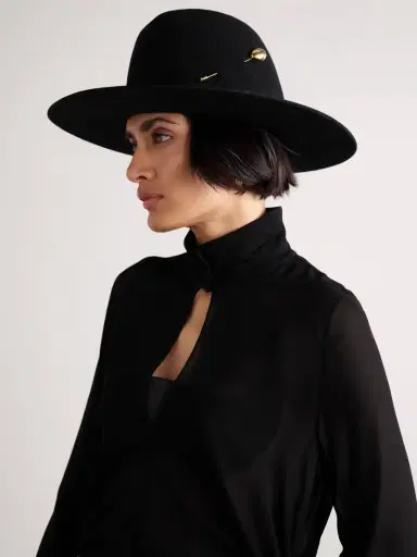 Gigi Burris Waverly Embellished Wool And Silk-blend Felt Fedora | Thumbnail 2 Gigi Burris Waverly Embellished Wool And Silk-blend Felt Fedora | Thumbnail 2