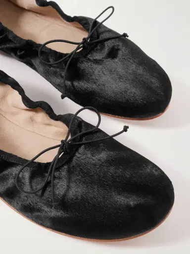 The Row Round Velvet Ballet Flats | Thumbnail 4 The Row Round Velvet Ballet Flats | Thumbnail 4