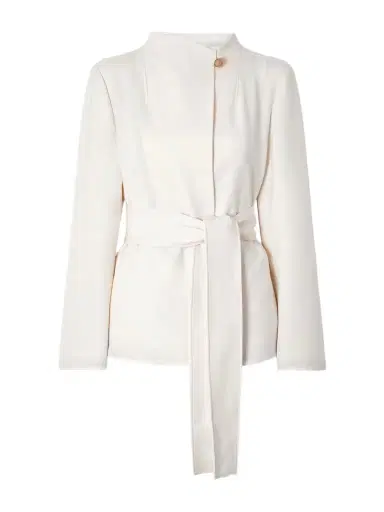 Max Mara Belted Darted Scuba Jacket | Thumbnail 1 Max Mara Belted Darted Scuba Jacket | Thumbnail 1