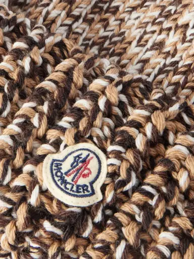 Moncler Appliquéd Ribbed Wool Beanie | Thumbnail 3 Moncler Appliquéd Ribbed Wool Beanie | Thumbnail 3