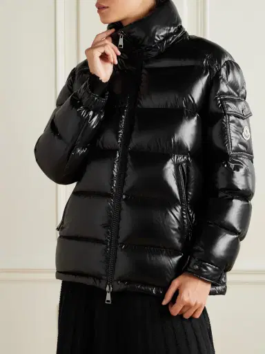 Moncler Maire Hooded Quilted Glossed-shell Down Jacket | Thumbnail 3 Moncler Maire Hooded Quilted Glossed-shell Down Jacket | Thumbnail 3
