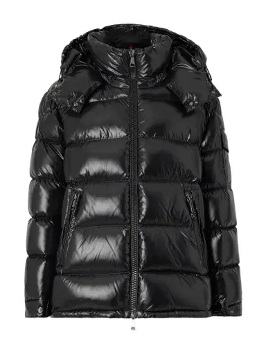 Moncler Maire Hooded Quilted Glossed-shell Down Jacket | Thumbnail 1 Moncler Maire Hooded Quilted Glossed-shell Down Jacket | Thumbnail 1