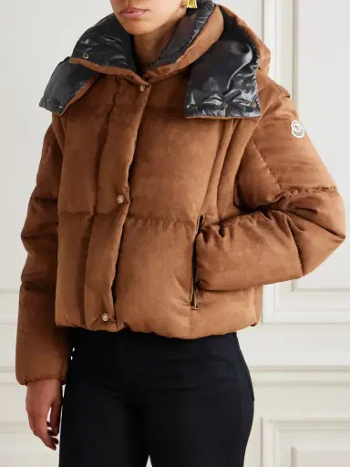 Moncler Paterne Convertible Hooded Quilted Brushed-moleskin Down Jacket | Thumbnail 3 Moncler Paterne Convertible Hooded Quilted Brushed-moleskin Down Jacket | Thumbnail 3