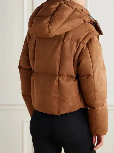 Moncler Paterne Convertible Hooded Quilted Brushed-moleskin Down Jacket | Thumbnail 4 Moncler Paterne Convertible Hooded Quilted Brushed-moleskin Down Jacket | Thumbnail 4