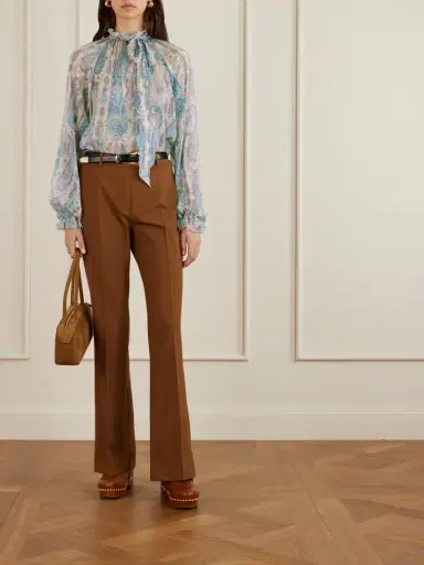 Etro Pussy-bow Ruffled Paisley-print Silk-crepon Blouse | Thumbnail 2 Etro Pussy-bow Ruffled Paisley-print Silk-crepon Blouse | Thumbnail 2