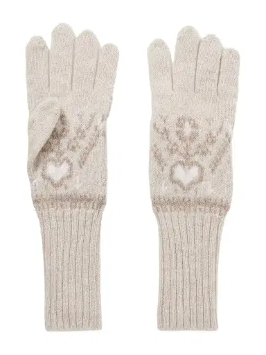 Khaite Domini Fair Isle Cashmere Gloves | Thumbnail 1 Khaite Domini Fair Isle Cashmere Gloves | Thumbnail 1