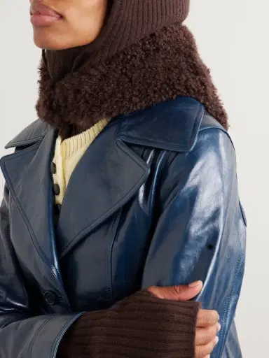 Yves Salomon Shearling And Wool Scarf | Thumbnail 2 Yves Salomon Shearling And Wool Scarf | Thumbnail 2