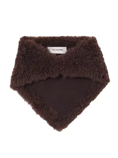 Yves Salomon Shearling And Wool Scarf | Thumbnail 1 Yves Salomon Shearling And Wool Scarf | Thumbnail 1