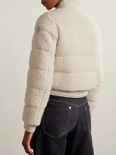 Moncler Blandy Cropped Shell-trimmed Bouclé Down Jacket | Thumbnail 4 Moncler Blandy Cropped Shell-trimmed Bouclé Down Jacket | Thumbnail 4