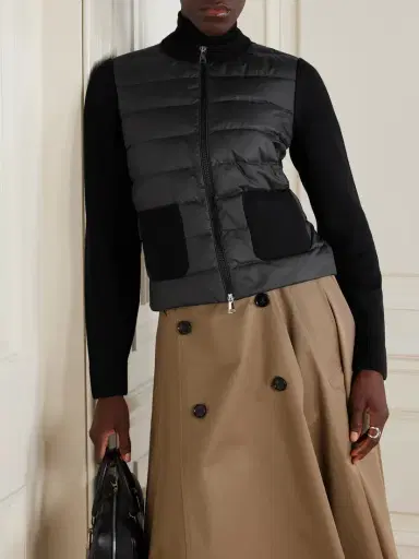 Moncler Wool And Quilted Shell Down Cardigan | Thumbnail 3 Moncler Wool And Quilted Shell Down Cardigan | Thumbnail 3