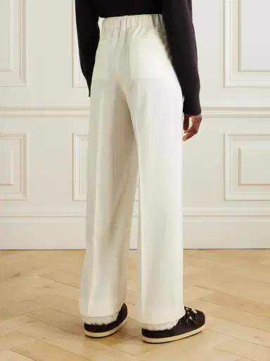 Moncler Pleated Wool-gabardine Wide-leg Pants | Thumbnail 3 Moncler Pleated Wool-gabardine Wide-leg Pants | Thumbnail 3
