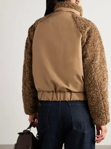 Moncler Coligny Shell-trimmed Fleece Down Jacket | Thumbnail 4 Moncler Coligny Shell-trimmed Fleece Down Jacket | Thumbnail 4
